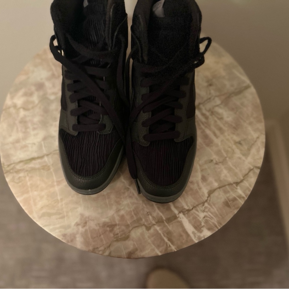 Nike Black and Gray Athletic Sky High Wedge Dunks